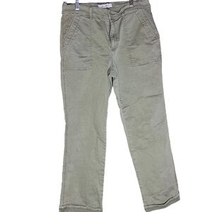 LILA RYAN OLIVE CARGO PANTS STRAIGHT LEG SIZE 10